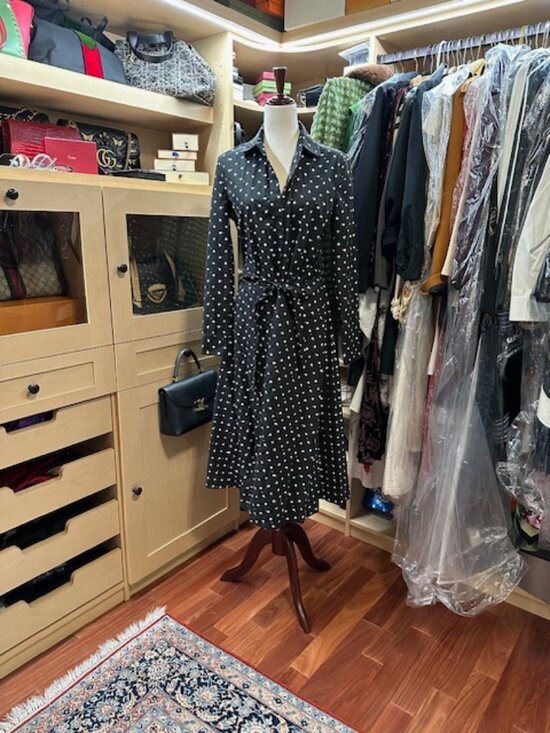 Rosetta Getty Dresses & Skirts - Rosetta Getty Polka Black/White Dot Print Size Six Long Dress